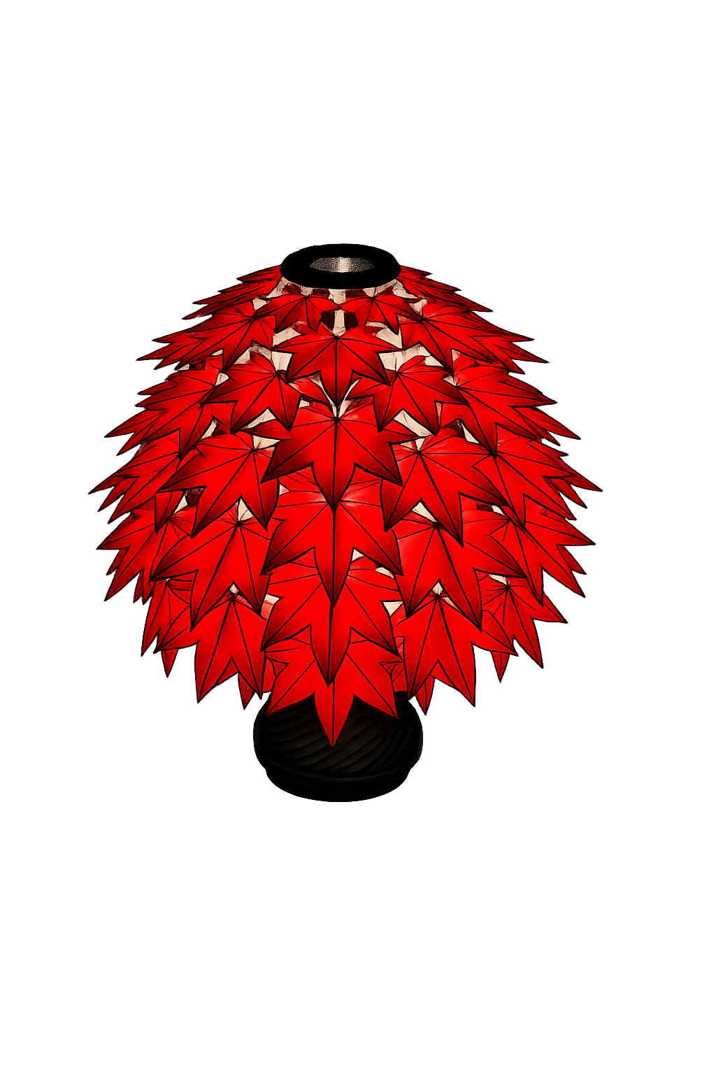 Red Maple leaf-like lamp