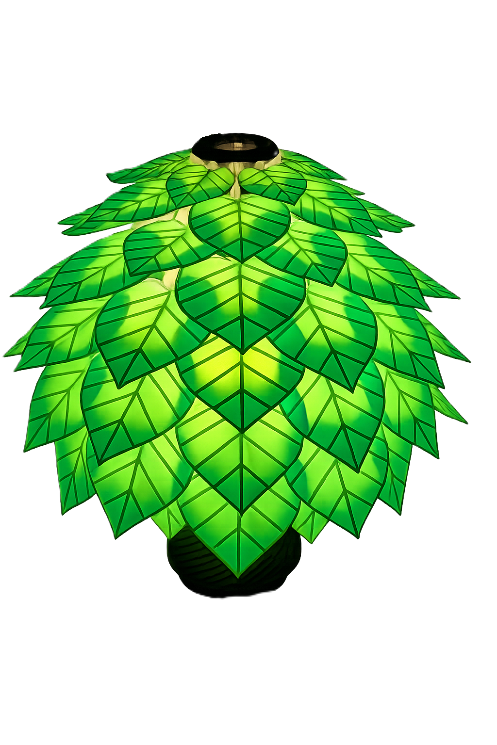 Green Redbud leaf-patterned lamp