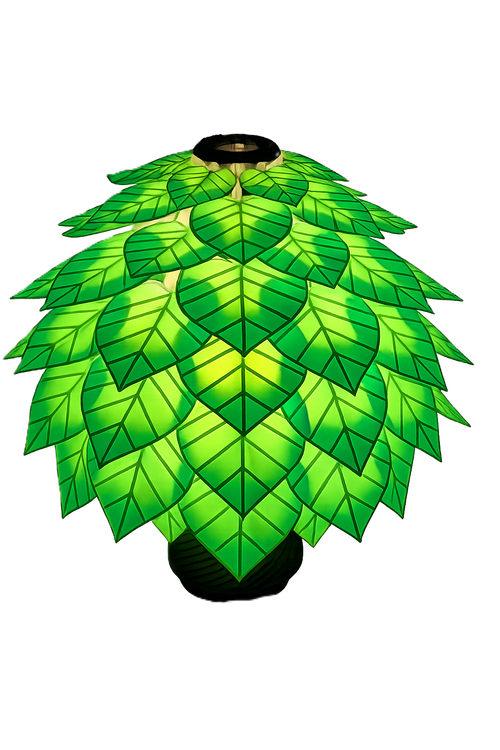 Green Redbud leaf-patterned lamp
